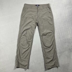 Rail Riders Pants Mens 32x31 Gray Ripstop Nylon Cargo Hiking Travel Outdoor